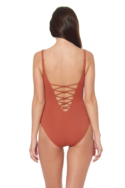 LACE DOWN GOLD 1 PC - CINNAMON