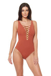 LACE DOWN GOLD 1 PC - CINNAMON
