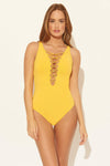 LACE DOWN GOLD 1 PC - SUNSET YELLOW