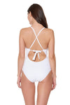 CROSS BACK HALTER 1 PC - WHITE