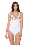 CROSS BACK HALTER 1 PC - WHITE