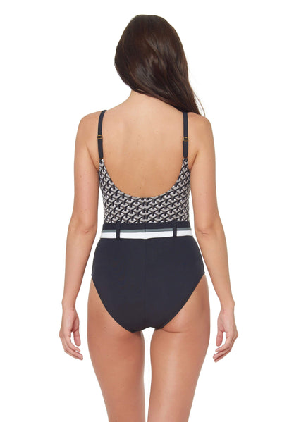 BELTED TANK 1 PC - BLACK MULTI
