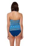 BANDEAU TANKINI TOP - NAVY MULTI
