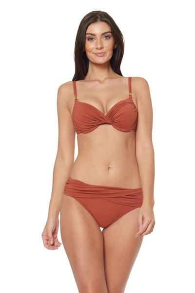 TWISTED U/W GOLD TOP - CINNAMON