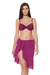 RUFFLE SKIRT - CHERRY WINE