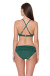 HIGH NECK LATTICE TOP - CAPE VERDE