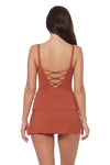 SCOOP NECK TANKINI TOP- CINNAMON