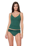 SCOOP NECK TANKINI TOP- CAPE VERDE
