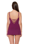SKIRTED HIPSTER BOTTOMS - CHERRY WINE