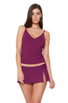 SKIRTED HIPSTER BOTTOMS - CHERRY WINE