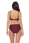 TEXTURED OTS BRA TOP - TAWNY PORT