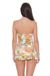 TWIST BANDEAU TANKINI TOP - WHITE MULTI