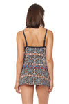 PLUNGE TANKINI TOP - SAFARI MULTI